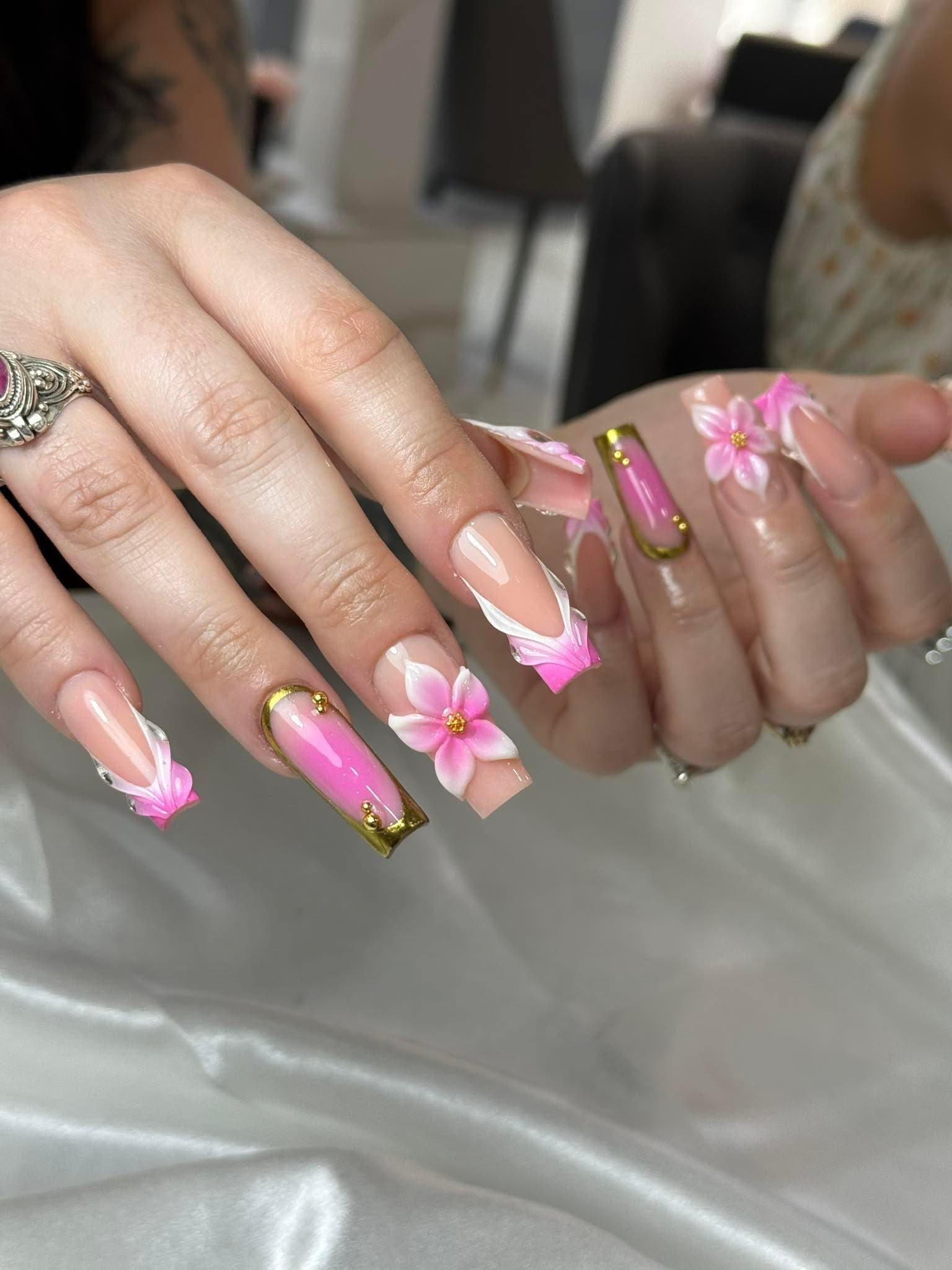 Pastel Pink 3D Florals